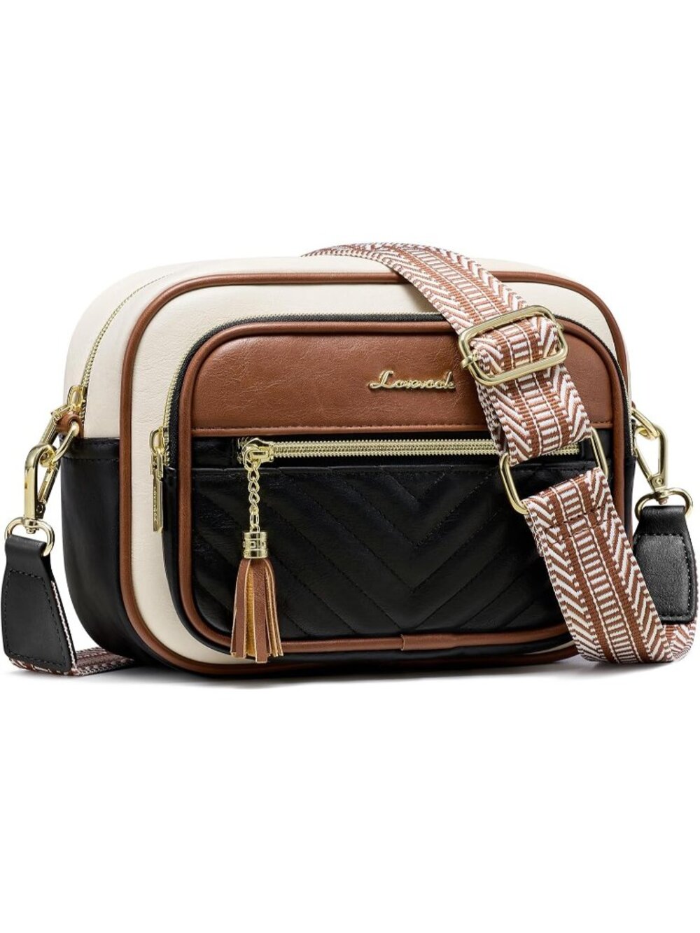 LOVEVOOK Small Crossbody Bag for Women Quilted PU Leather Shoulder Purses